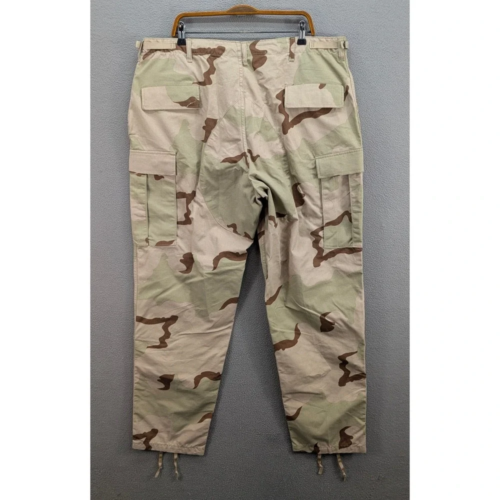 US Military Desert Camo Cargo Pants BDU Ripstop Size XL Long Adjustable Waist